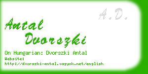 antal dvorszki business card